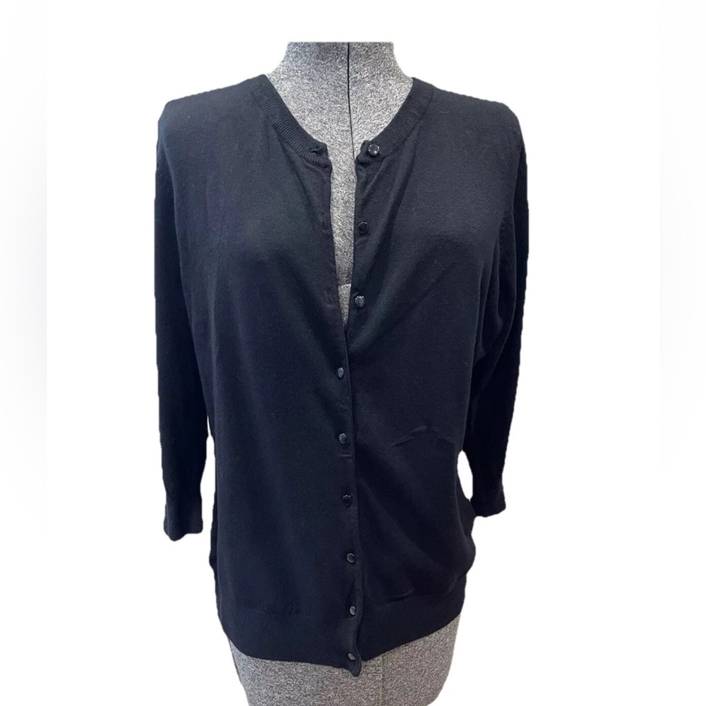 Cyrus‎ ladies classic black button cardigan size XXL-NWOT-rayon/nylon blend